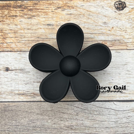 Rory Gail Handmade Black Fall Flower Claw Clips