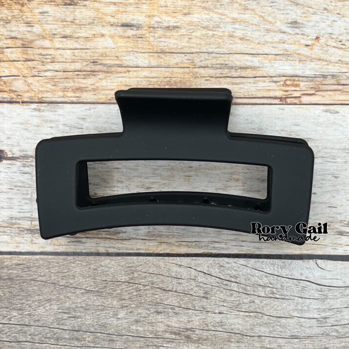 Rory Gail Handmade Black Fall Rectangular Claw Clips