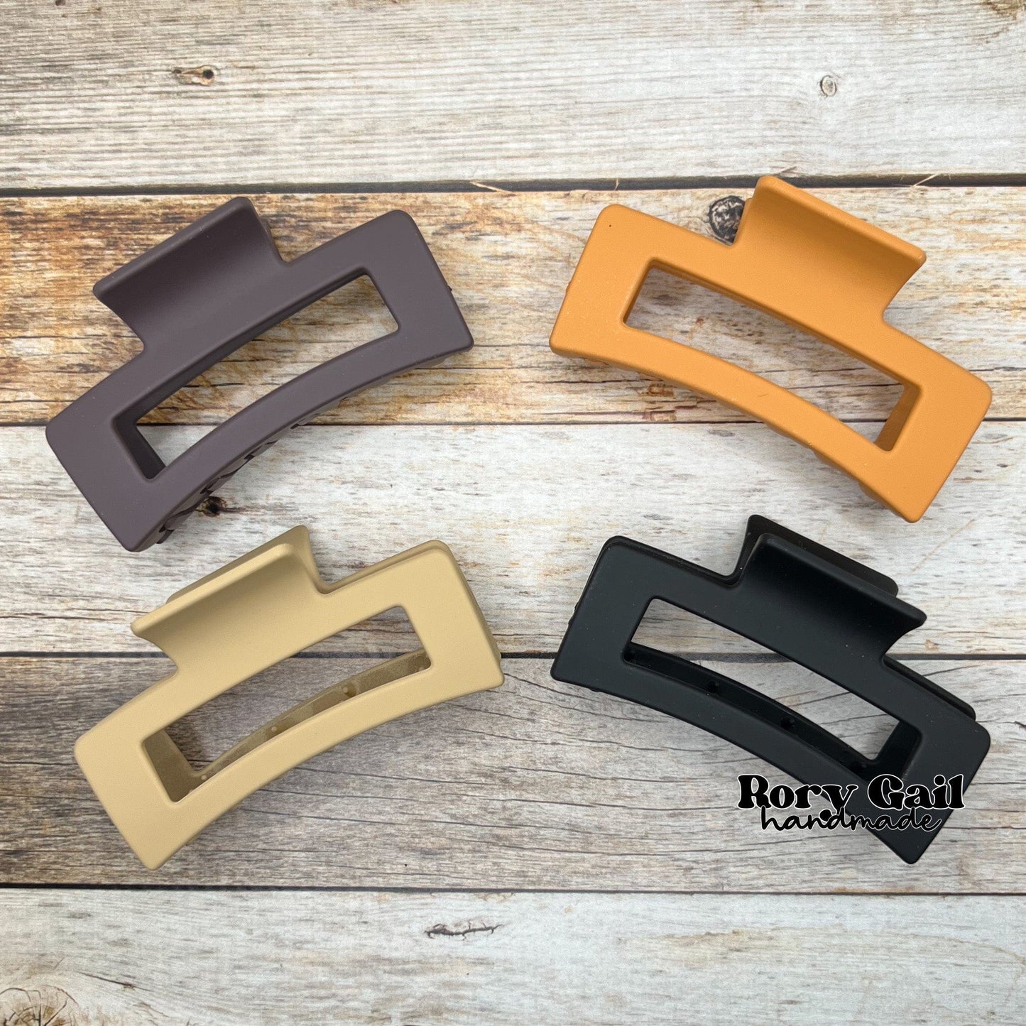 Rory Gail Handmade Fall Rectangular Claw Clips