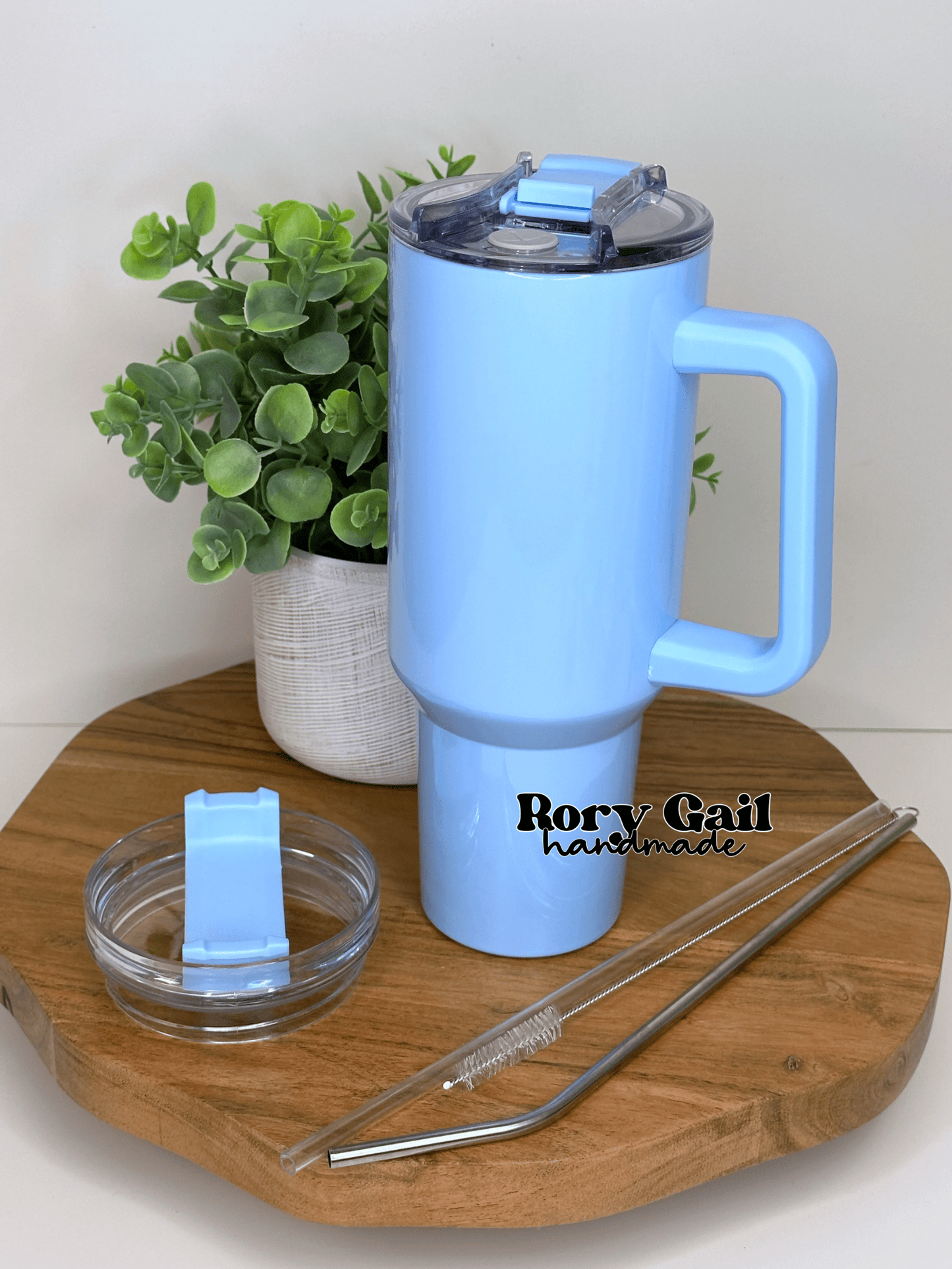 Rory Gail Handmade Sky Blue 40oz Quencher