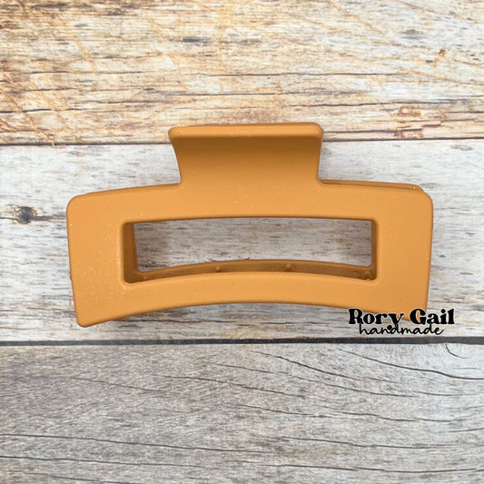 Rory Gail Handmade Light Orange Fall Rectangular Claw Clips