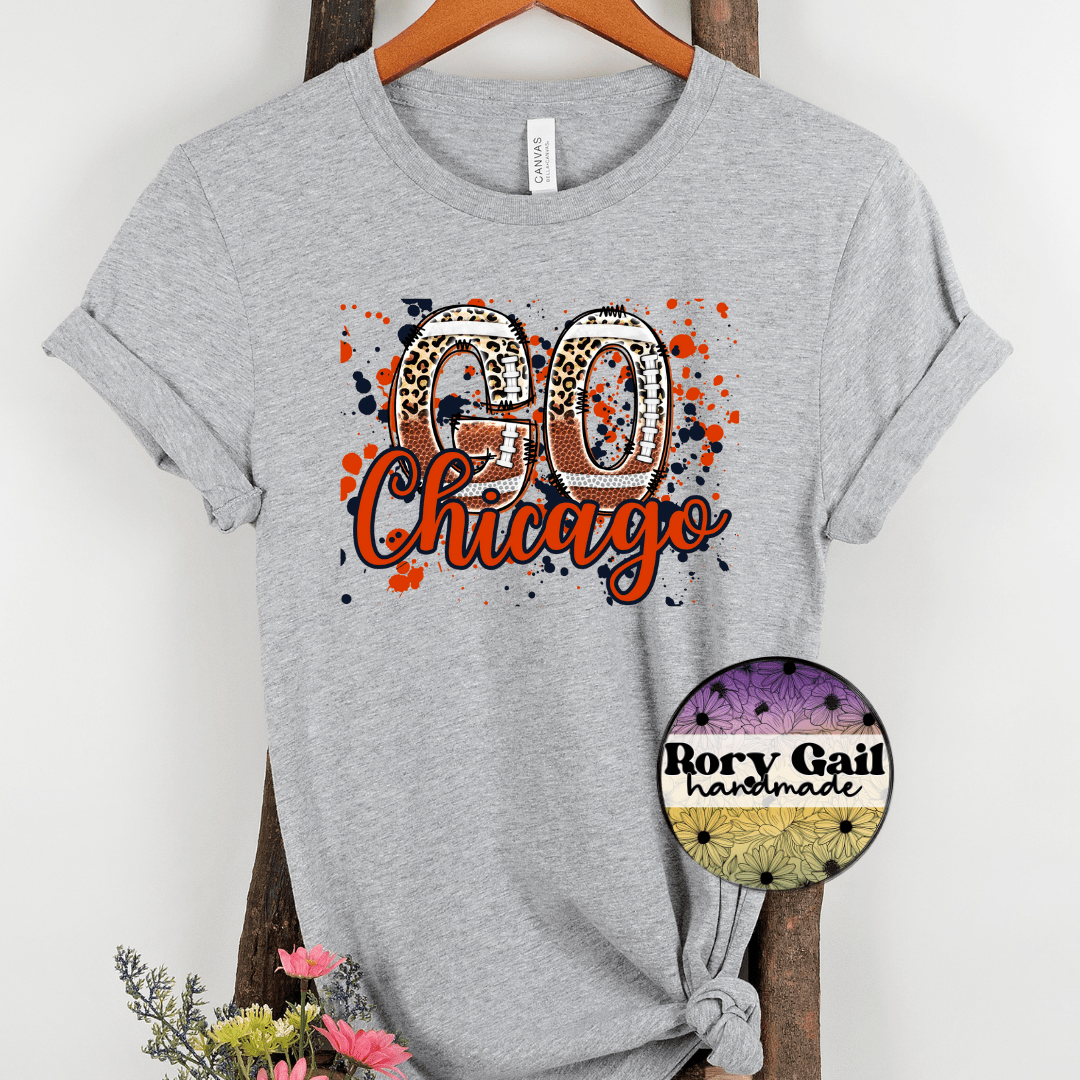 Rory Gail Handmade T-Shirt Chicago Football Cities Adult Tee