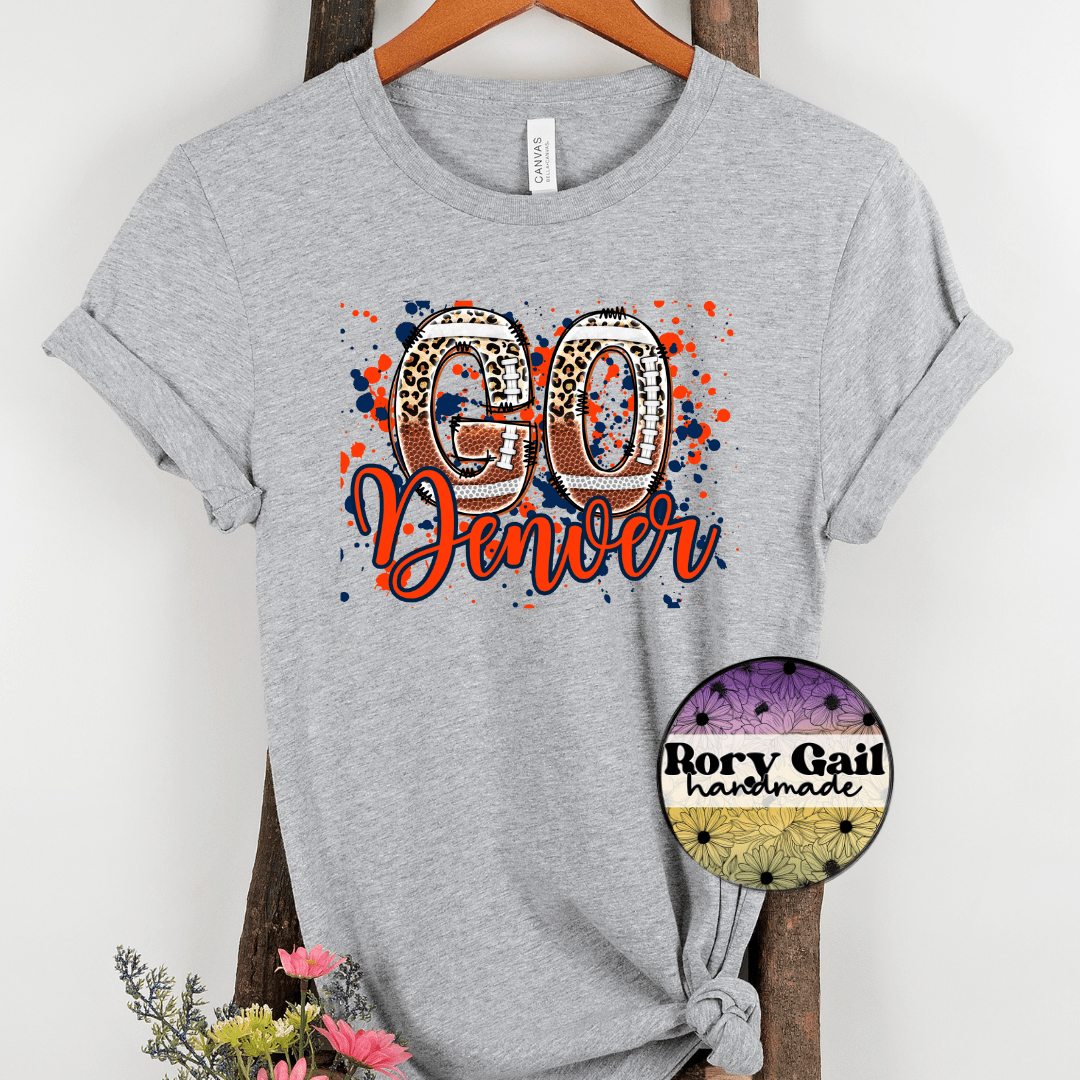 Rory Gail Handmade T-Shirt Denver Football Cities Adult Tee