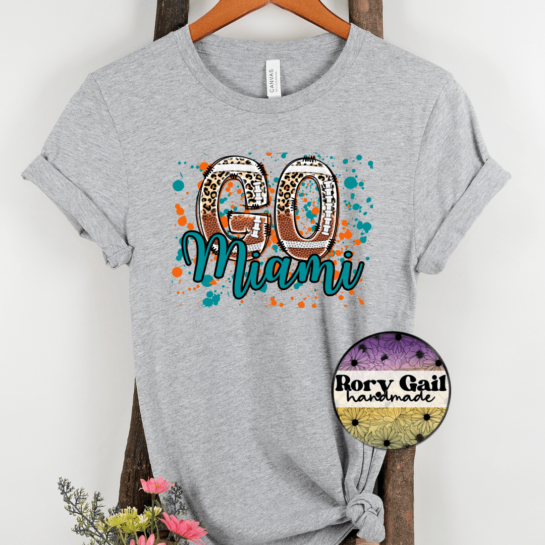 Rory Gail Handmade T-Shirt Miami Football Cities Adult Tee