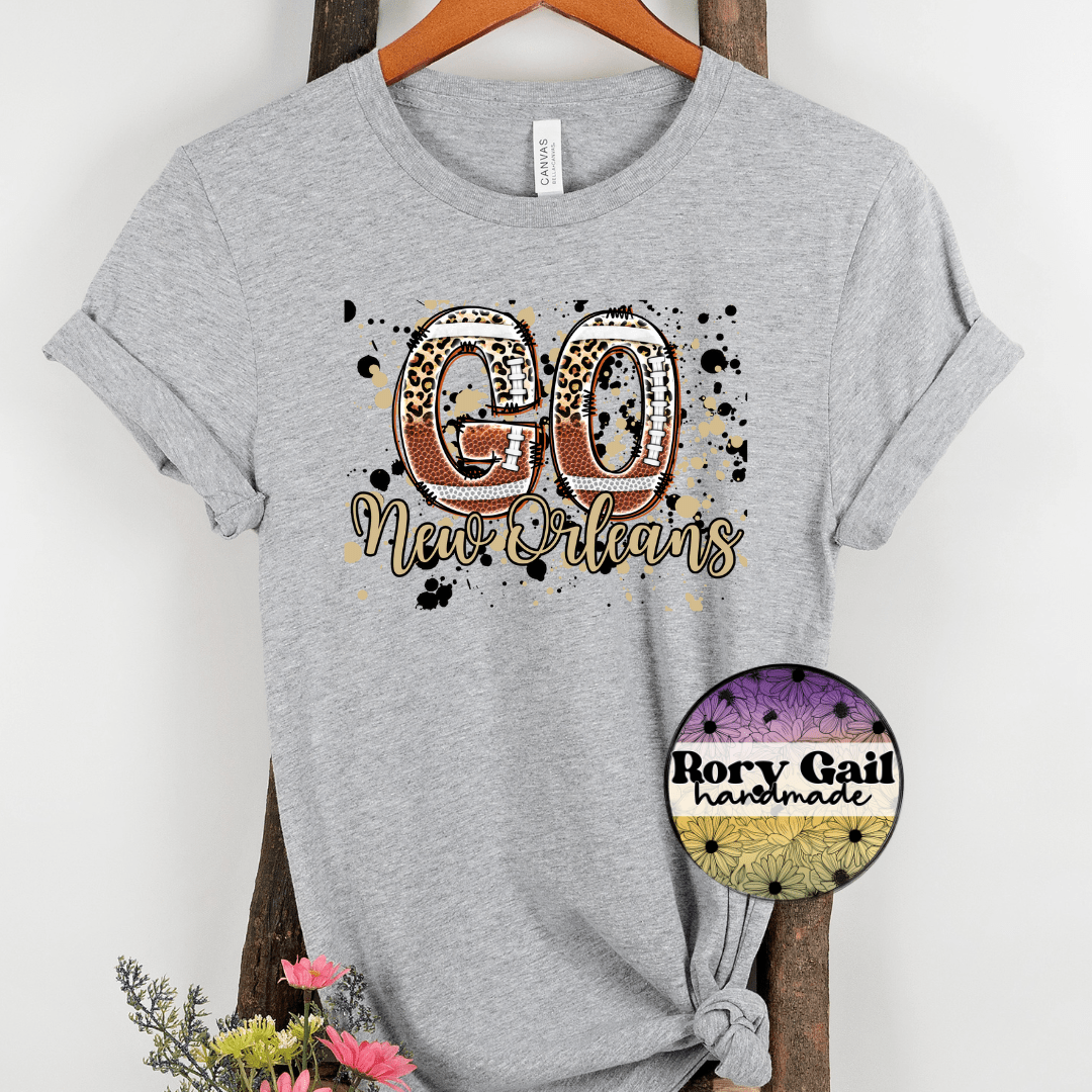 Rory Gail Handmade T-Shirt New Orleans Football Cities Adult Tee