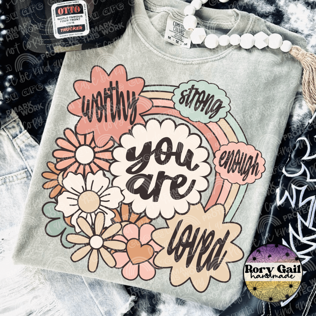 2Peas T-Shirt You Are Worthy Strong Enough Loved Tee