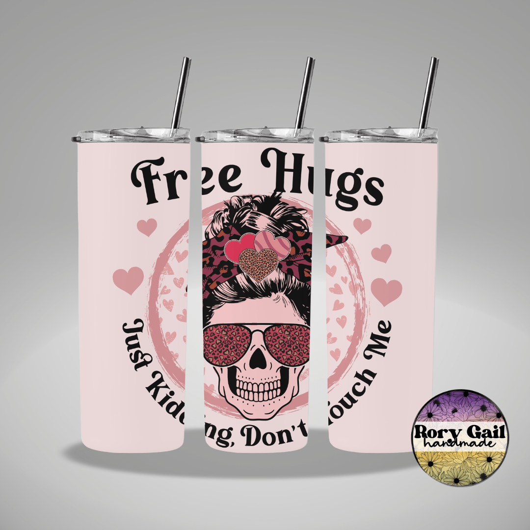 Rory Gail Handmade Tumblers Free Hugs 20oz Tumbler