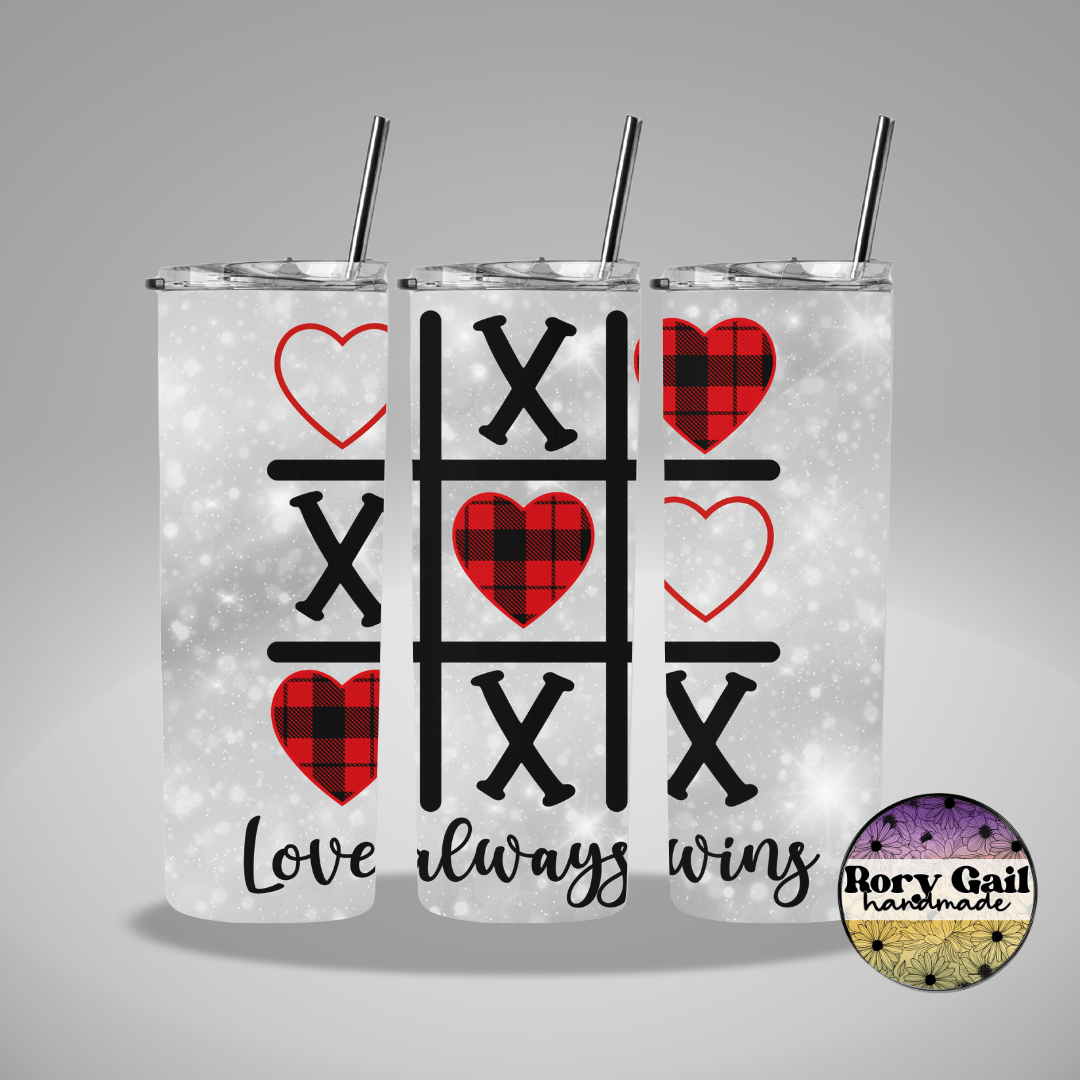 Rory Gail Handmade Tumblers Love Always Wins 20oz Tumbler