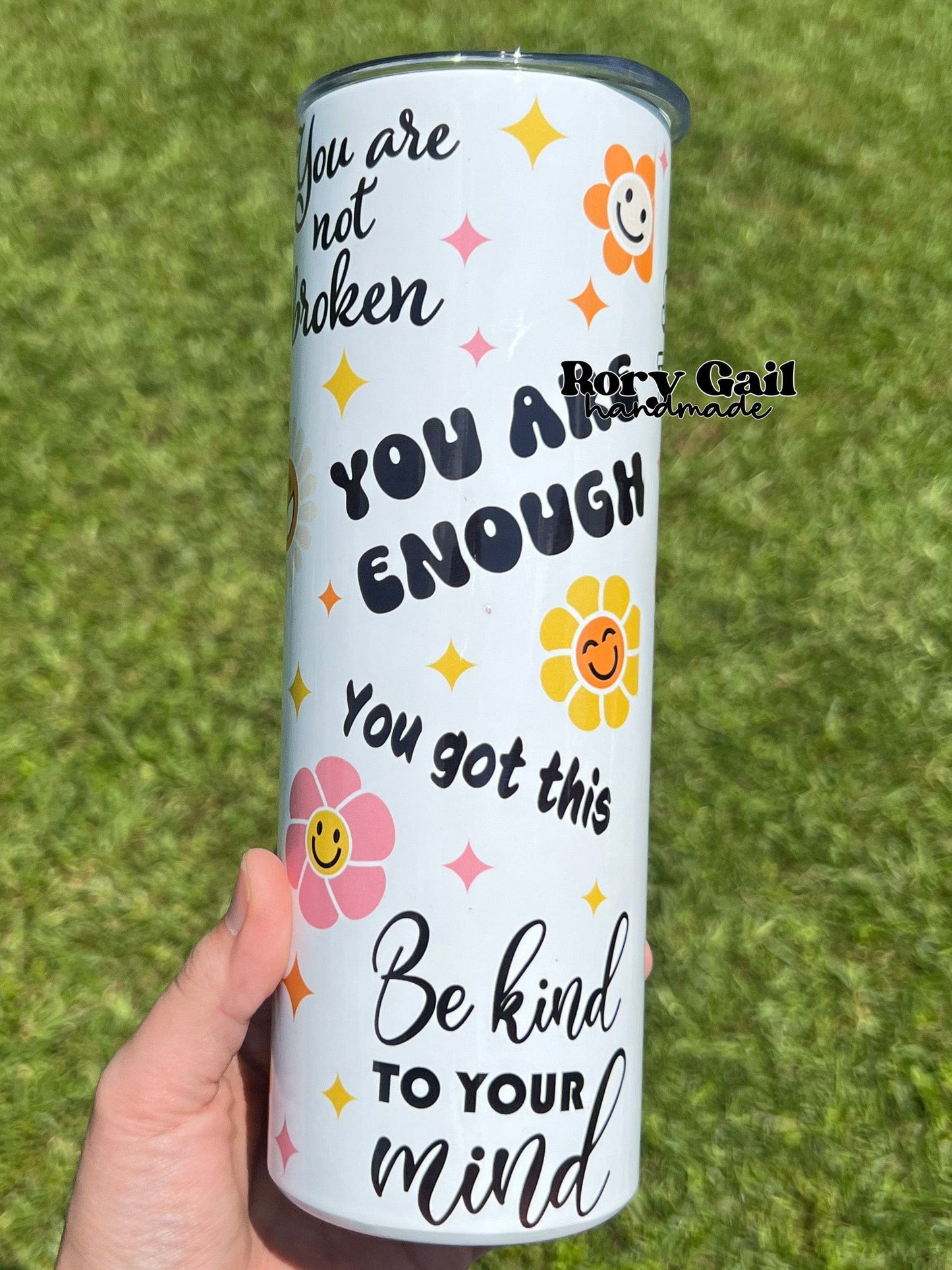 Rory Gail Handmade Tumblers Motivational 20oz Skinny Tumbler