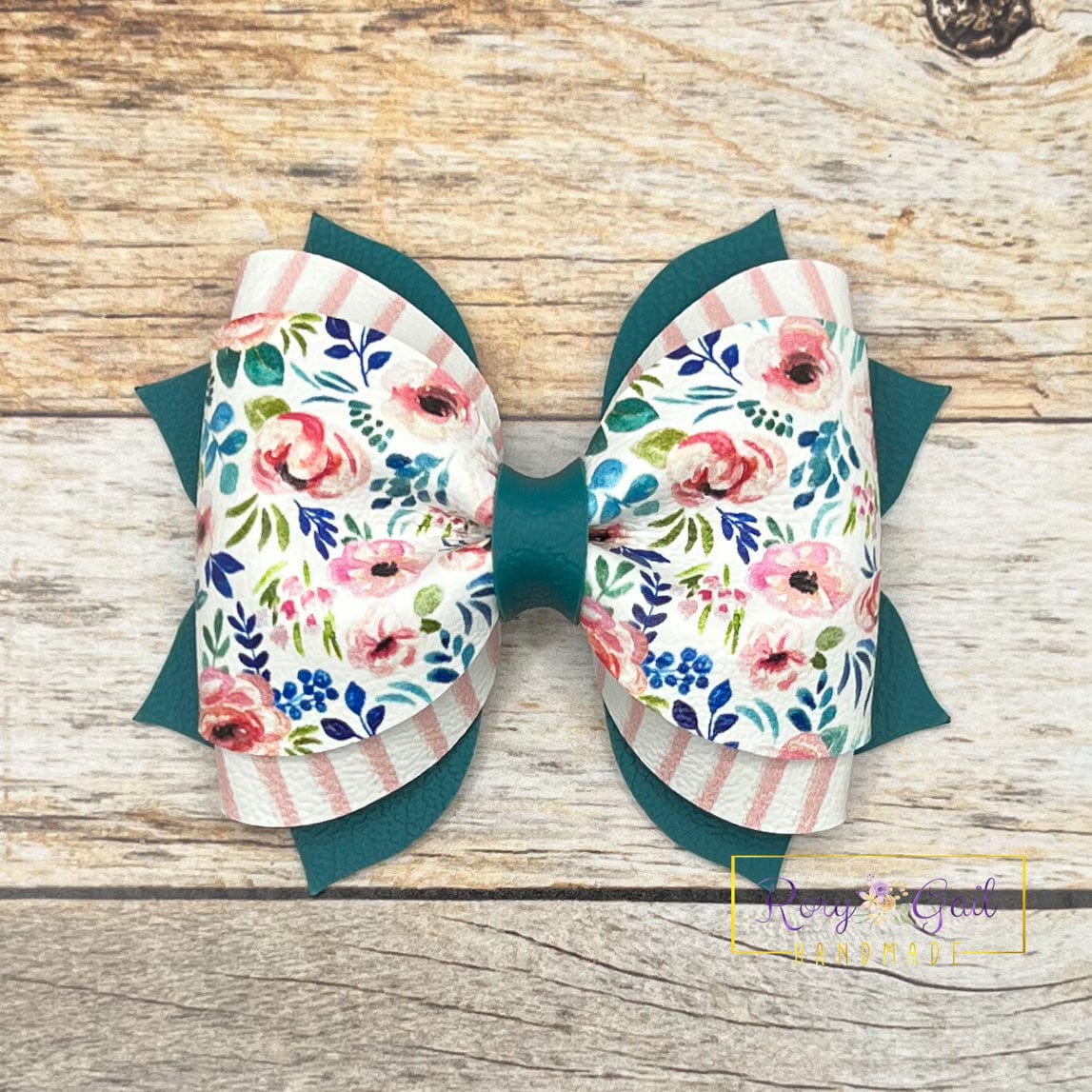 Rory Gail Handmade April Flowers 3.5 Inch Phoebe Bow