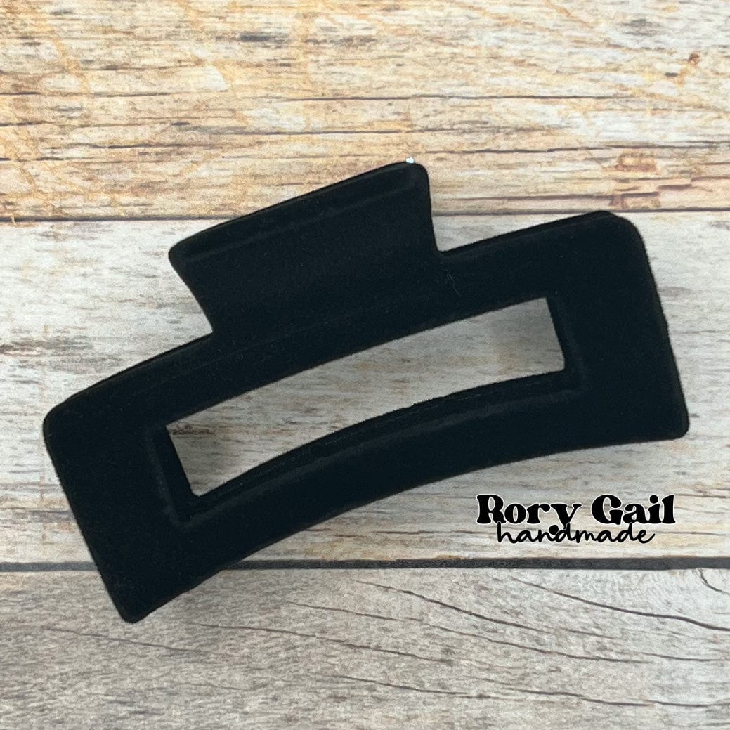 Rory Gail Handmade Black Velvet Claw Clips