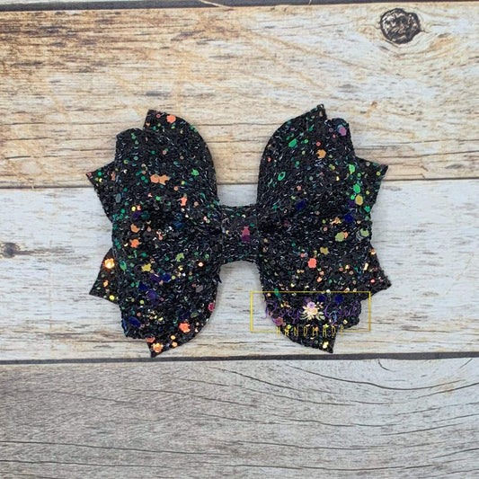 Rory Gail Handmade Bows 3.5 inch Earth Fall Glitter