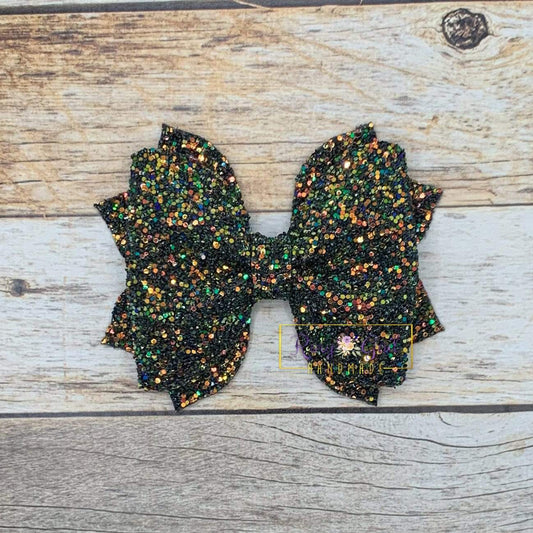 Rory Gail Handmade Bows 3.5 inch Frog Prince Fall Glitter