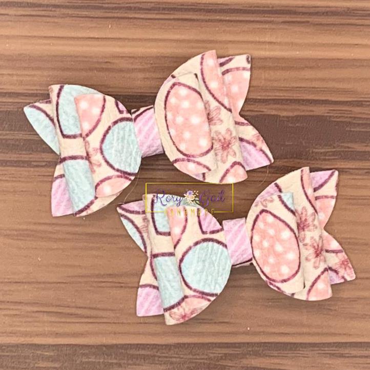 Rory Gail Handmade Bows Easter Eggs Piggies Spring Darling Diva 1.72 inch Piggies