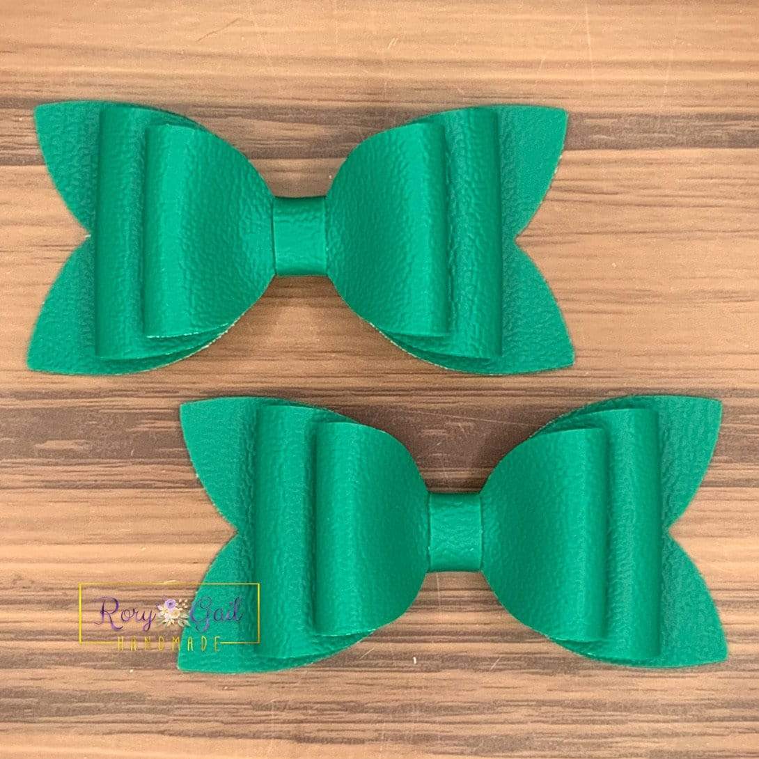 Rory Gail Handmade Bows Green Double Diva 3 inch Piggies