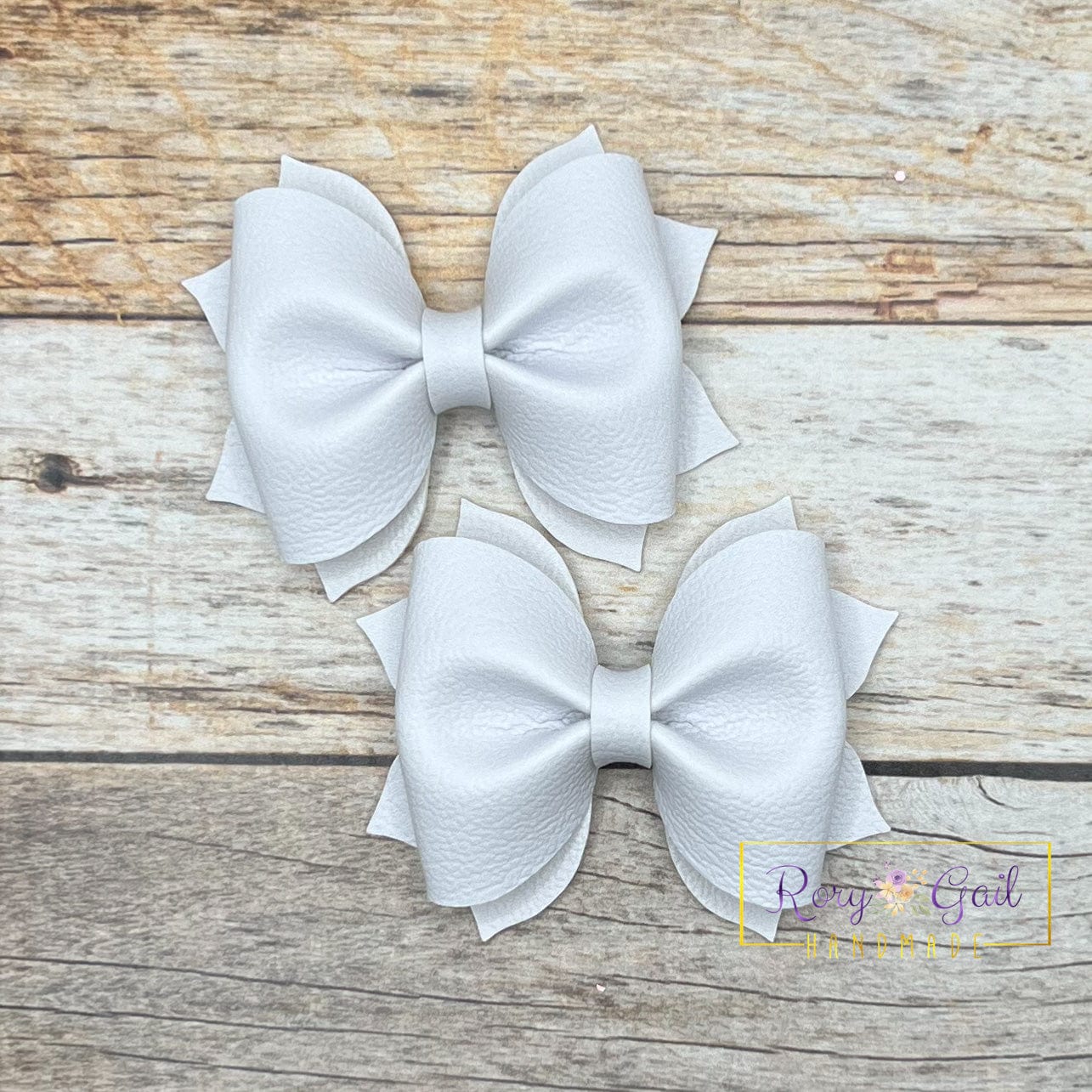 Rory Gail Handmade Bows Purple Whisper Pastel Solids 2.5 inch Pinch Piggies