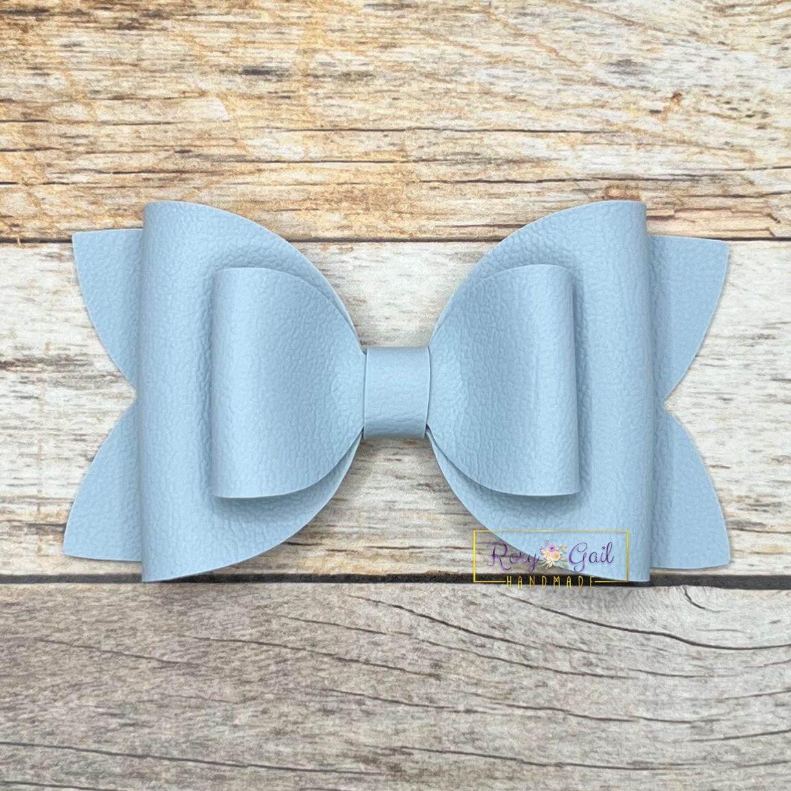 Rory Gail Handmade Bows Sky Blue 4” Double Diva Bow