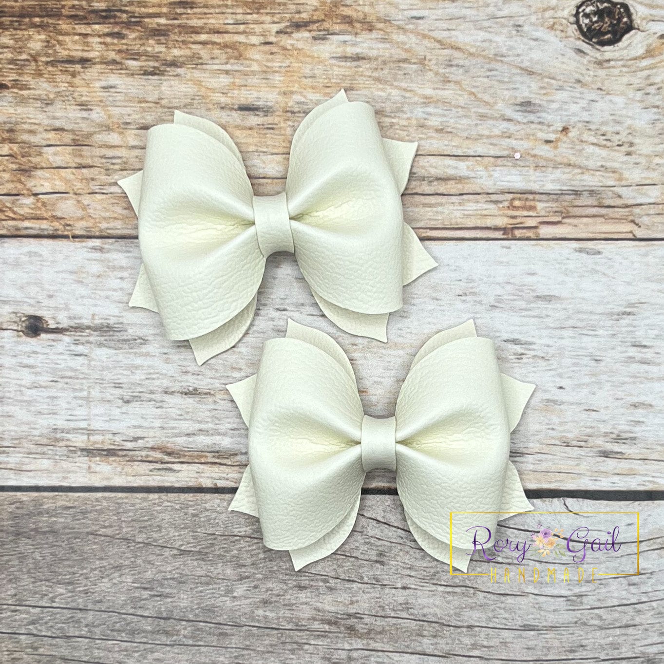 Rory Gail Handmade Bows Yellow Whisper Pastel Solids 2.5 inch Pinch Piggies