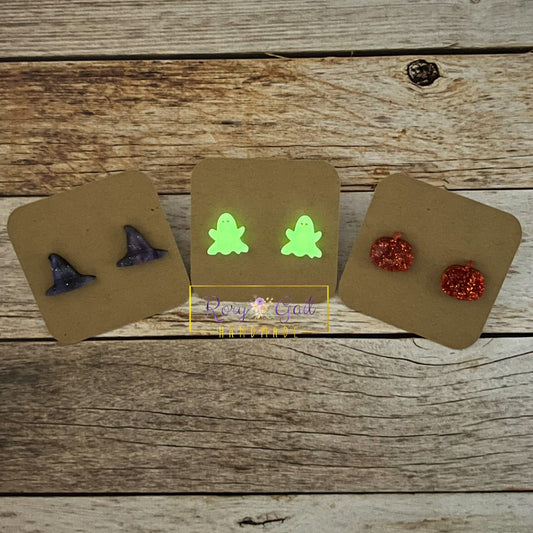 Rory Gail Handmade Earrings Halloween Acrylic Stud Earrings