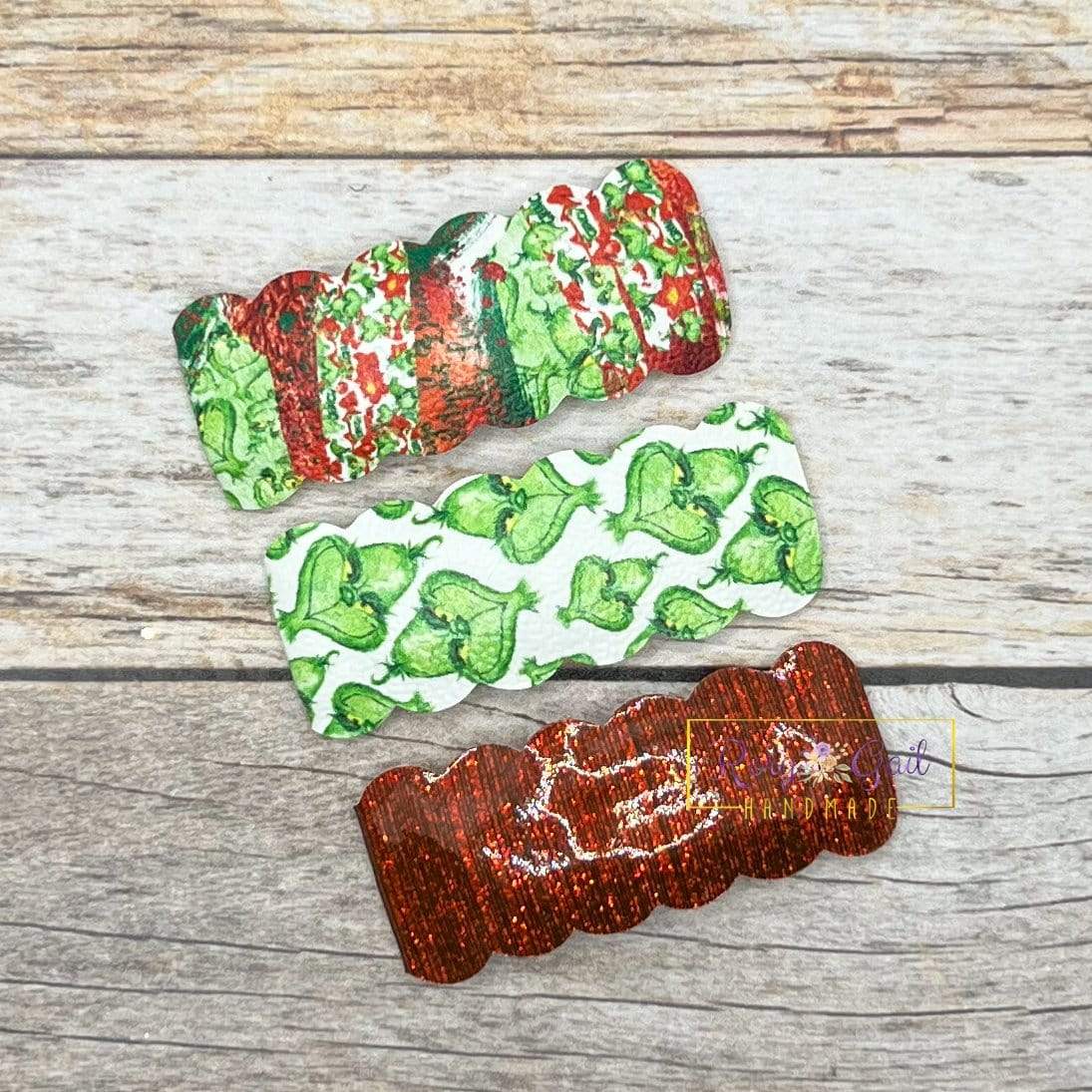 Rory Gail Handmade Grouch Brushstrokes 2” Snap Clip Set