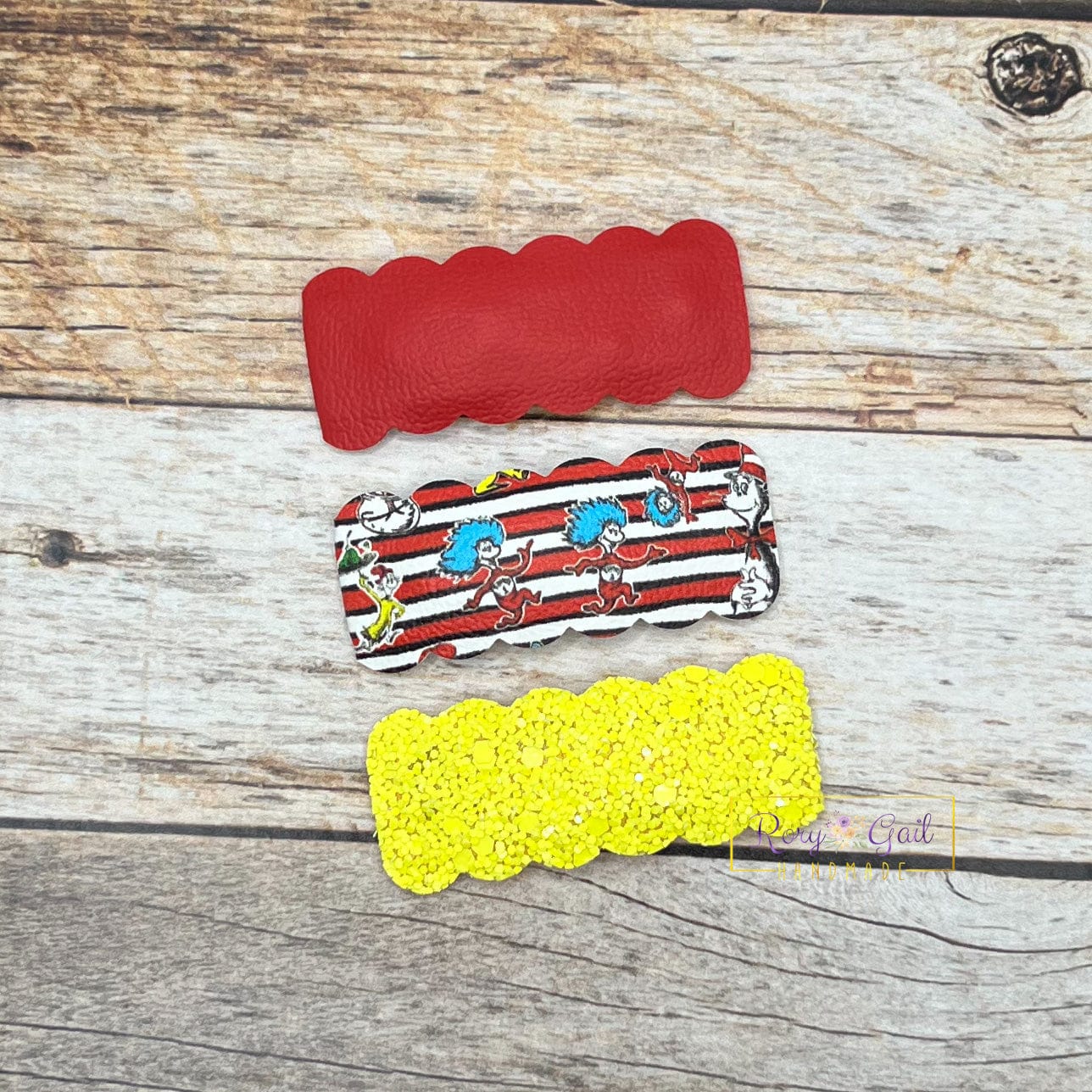 Rory Gail Handmade Hat Cat 2” Snap Clip Set