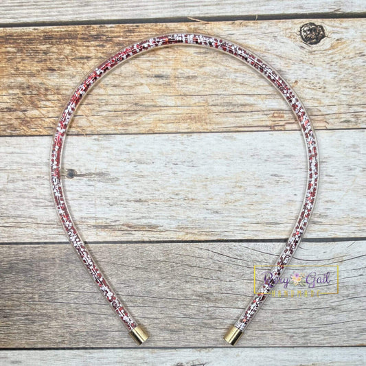 Rory Gail Handmade Headbands Candy Cane Christmas Glitter Shaker Headbands