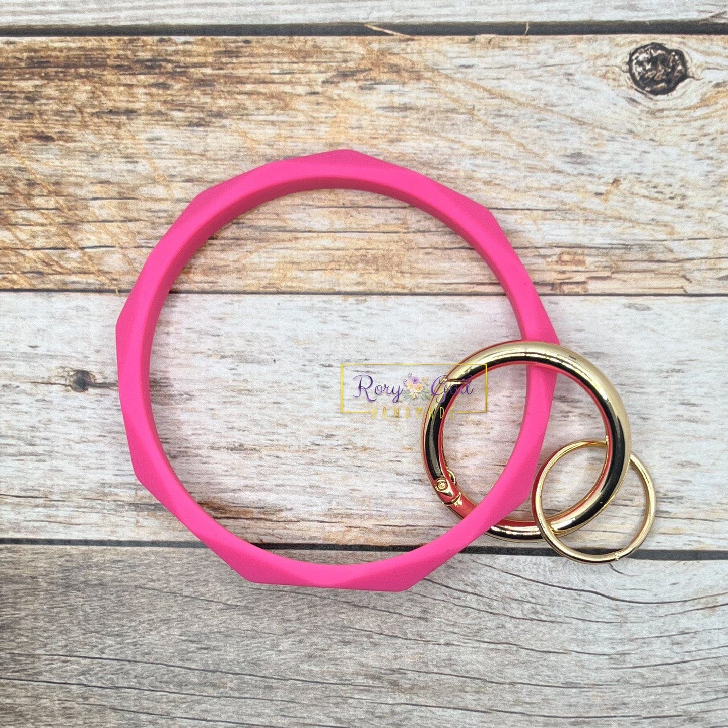 Rory Gail Handmade Hot Pink Bracelet Keychains