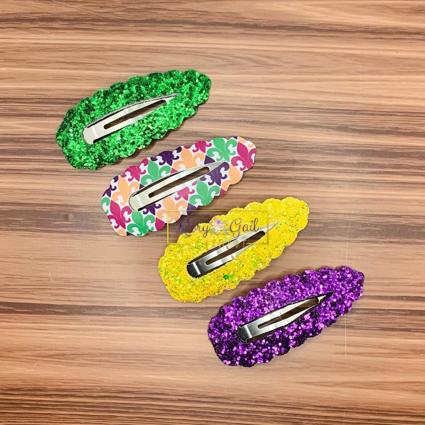 Rory Gail Handmade Large Scalloped Snap Clips