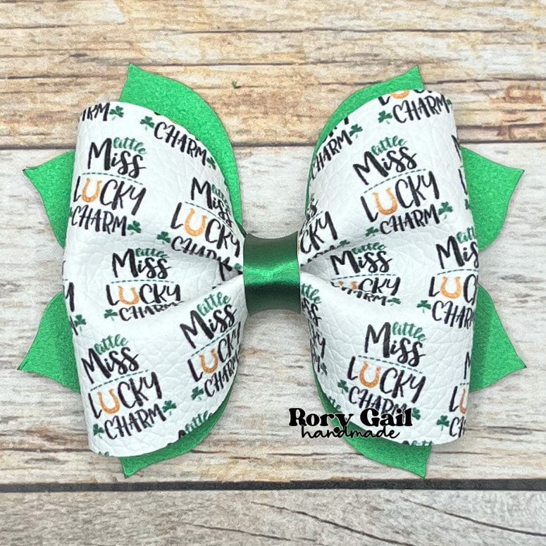 Rory Gail Handmade Little Miss Lucky 3 inch Pinch Bow
