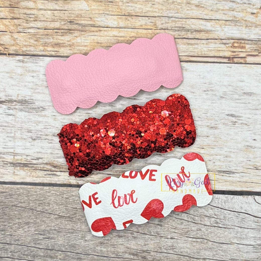 Rory Gail Handmade Love Hearts 2” Snap Clip Set