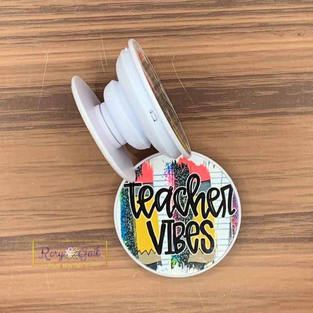 Rory Gail Handmade Phone Grip Teacher Vibes Phone Grip