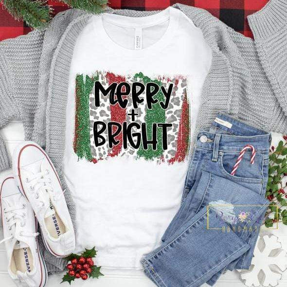Rory Gail Handmade Shirt Merry & Bright Brushstrokes (Red/Green)