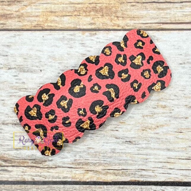 Rory Gail Handmade Snap Clips Glitter Leopard and Summer Embossed 2” Snap Clip (SINGLES)