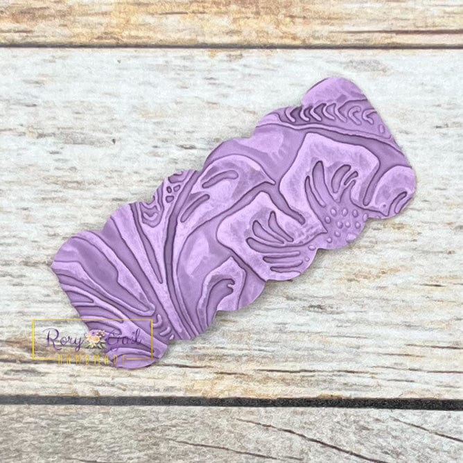 Rory Gail Handmade Snap Clips Lavender Embossed Glitter Leopard and Summer Embossed 2” Snap Clip (SINGLES)