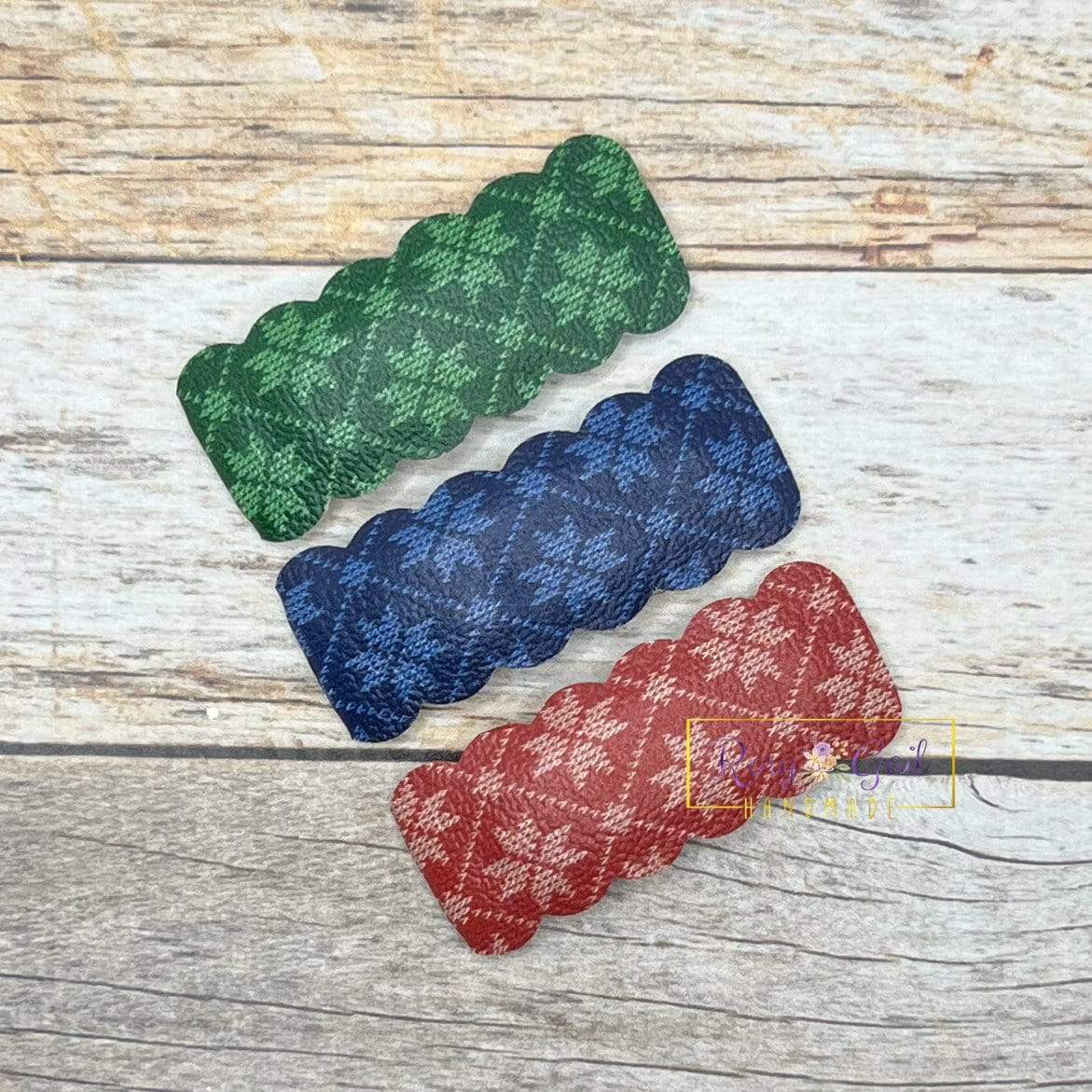 Rory Gail Handmade Snowflake 2” Snap Clip Set