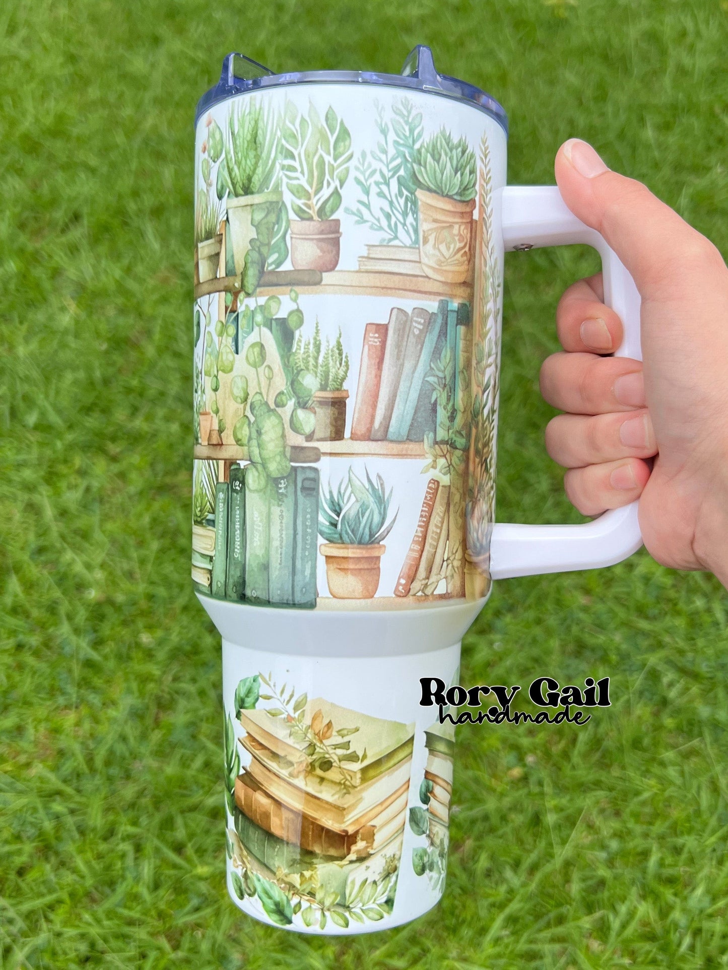 Rory Gail Handmade Books and Plants 40oz Quencher