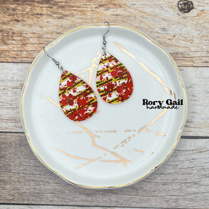 Rory Gail Handmade Crime Scene Acrylic Teardrop Earrings