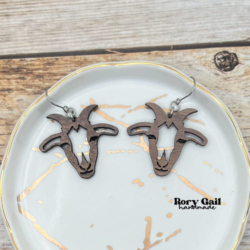 Rory Gail Handmade Goat Wood Earrings