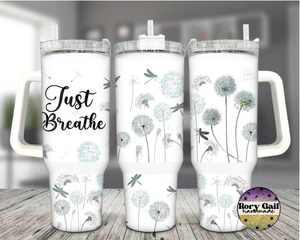 Rory Gail Handmade Just Breathe 40oz Quencher