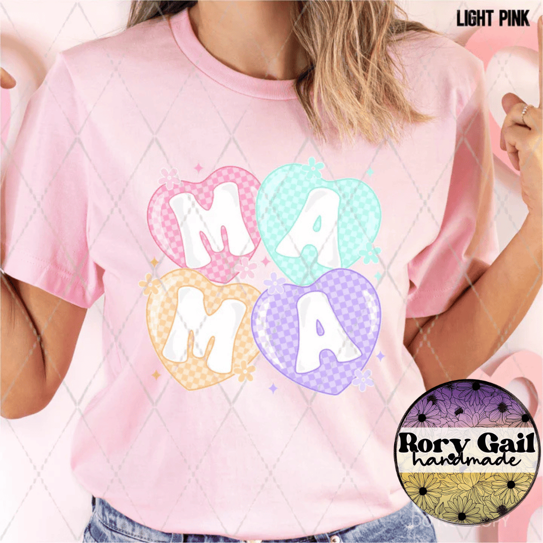 CSDS Mama Candy Hearts Adult Graphic Tee
