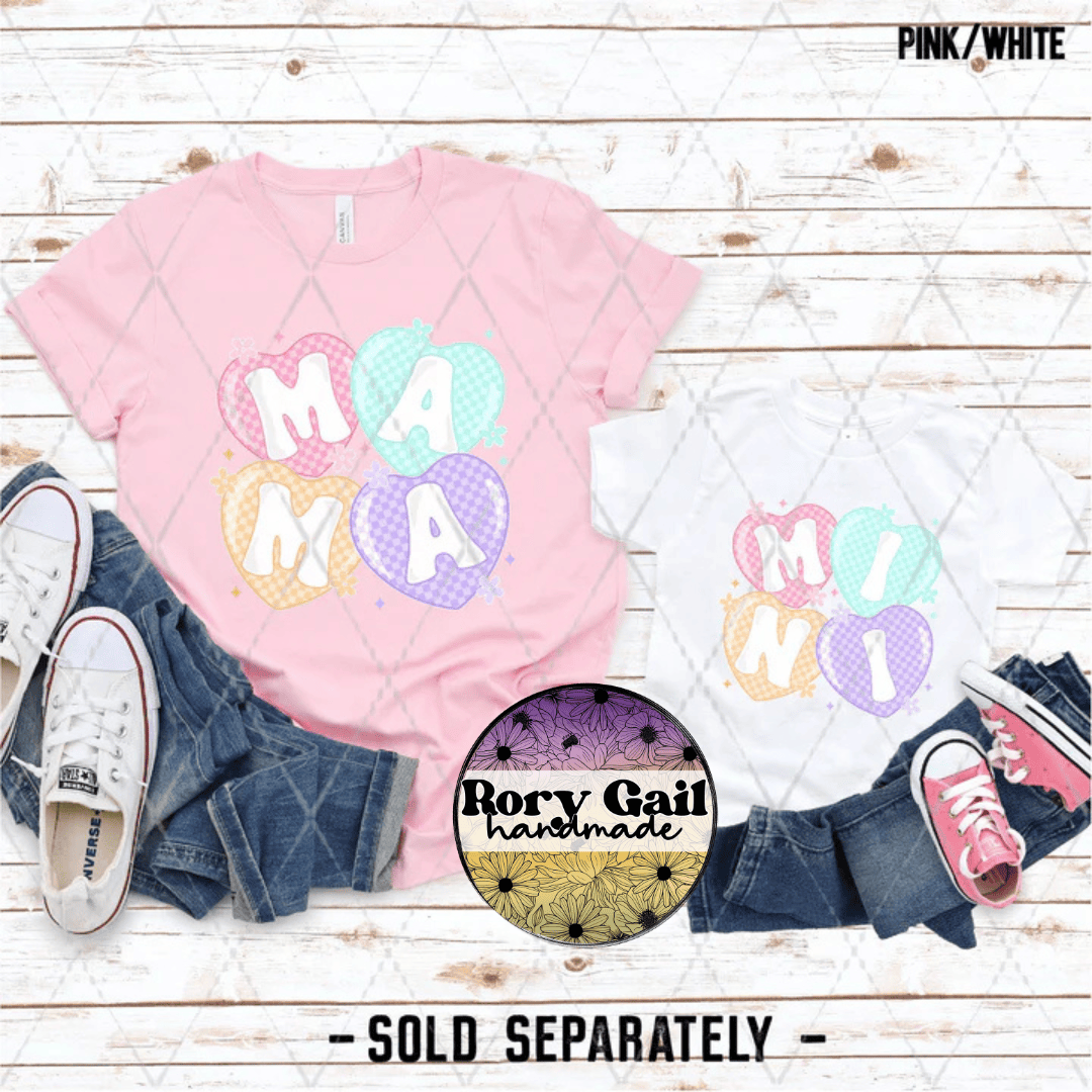 CSDS Mama Candy Hearts Adult Graphic Tee