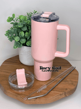 Load image into Gallery viewer, Rory Gail Handmade Rose Quartz Just Breathe 40oz Quencher
