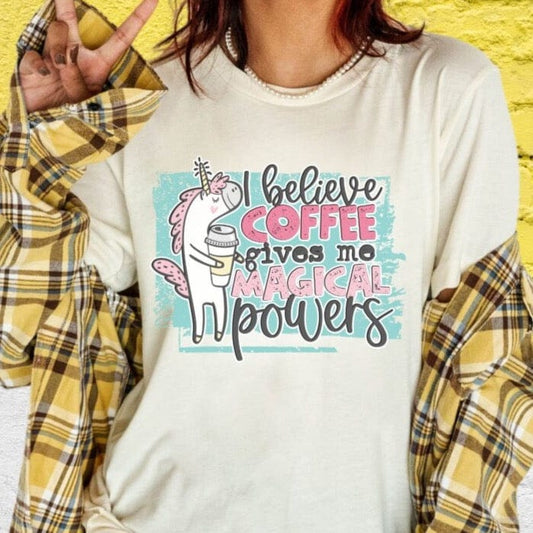 Rory Gail Handmade Shirt Coffee Gives Me Magical Powers