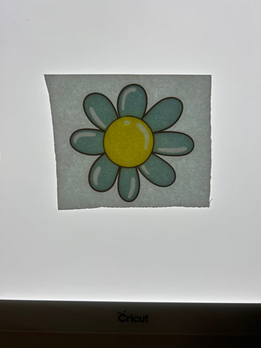 Rory Gail Handmade Shirt Pocket-sized Blue Daisy (Full Color)