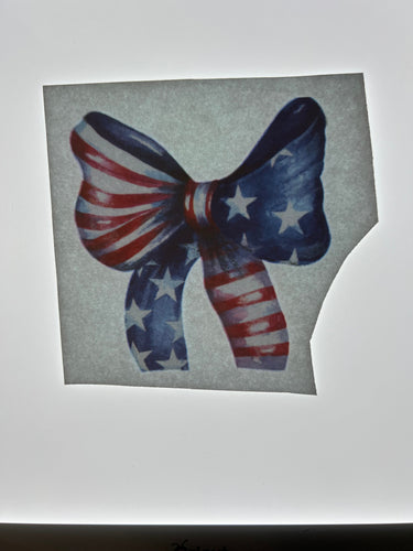 Rory Gail Handmade Shirt Pocket-sized Patriotic Bow (Full Color)