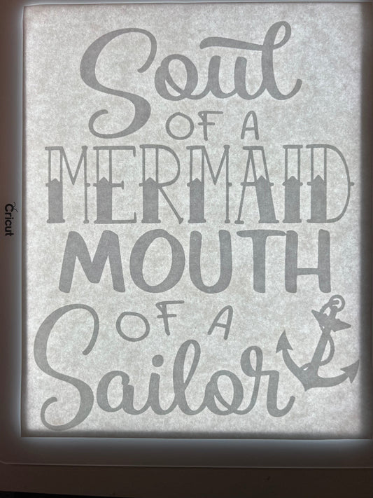 Rory Gail Handmade Shirt Soul of a Mermaid (White Ink)