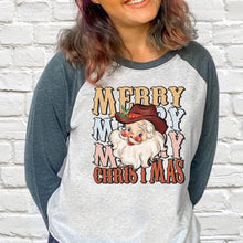 Load image into Gallery viewer, Rory Gail Handmade Shirt Vintage Stacked Merry Christmas
