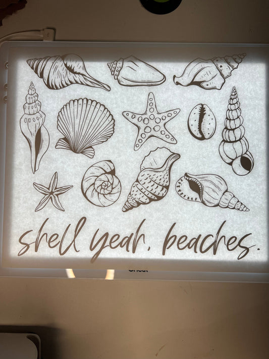 Rory Gail Handmade Shirts & Tops Shell Yeah, Beaches (Black Ink)