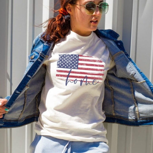 Rory Gail Handmade Shirts & Tops USA Flag Home