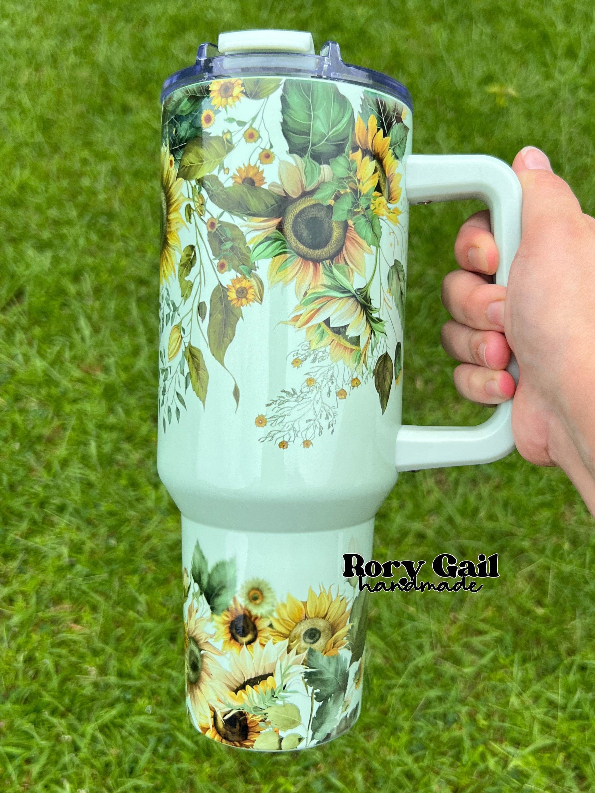 Rory Gail Handmade Sunflower 40oz Quencher